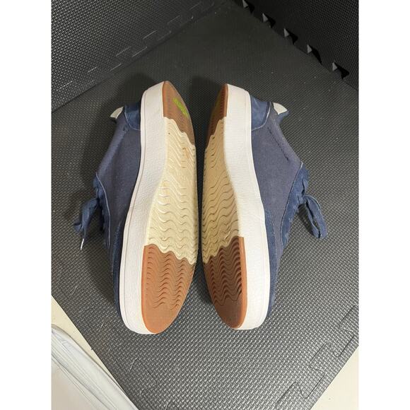 Kizik Prague Navy Blue Size Mens 14‎ Wide Canvas Suede Sneakers Hands Free - Picture 3 of 7